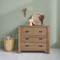 comoda de teca maciza reciclada de 90 cm