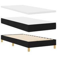 cama tipo box spring negro y blanco y negro 80 x 200 cm tela