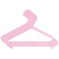 set de 8 perchas de plastico rosa