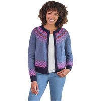 woolovers chaqueta de punto nordic yoke para mujer