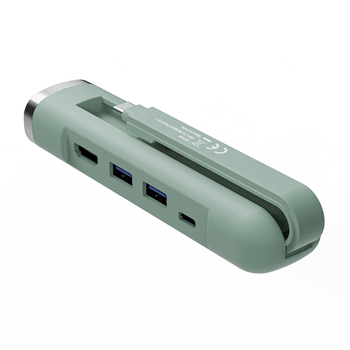 DOCKING EWENT MULTIPUERTO USB-C HDMI 4K 100W 1*HDMI/1*RJ45/2*USB-A/ 1*USB-C