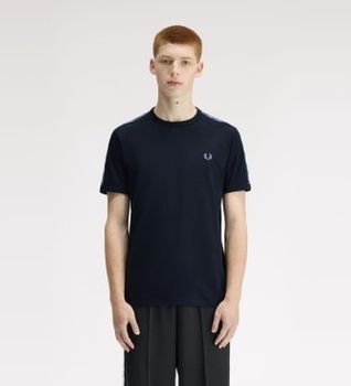 Fred Perry para hombre. M4613 Camiseta M4613 azul (L), Casual, Algodón, Manga corta