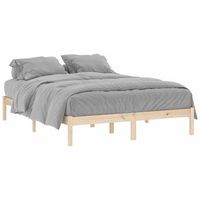 estructura de cama sin colchon madera maciza de pino 152x203 cm vidaxl