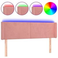 cabecerocabecero camapanel de cabecera con led de terciopelo rosa 147x16x7888 cm