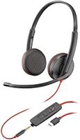 poly blackwire c3225 auriculares alambrico diadema oficinacentro de llamadas usb tipo c negro