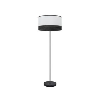 Pie Salon Olga 1xe27 Negro/blanco-madera Negra 162x40x40 Cm