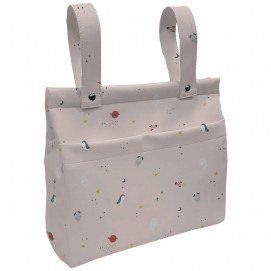 2024 Bolso Polipiel Estampada Space Dydados Polipiel Estampada Tejido Impermeable