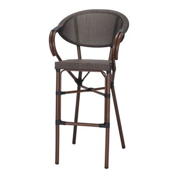 Taburete alto de exterior madra - grafito - 113x57x57