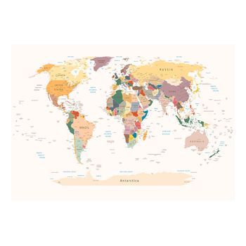 Papel Pintado 3d - Mapa Del Mundo (300x210 Cm)