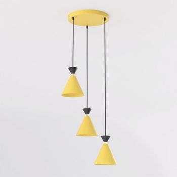 Lámpara de techo verusa ii naranja (3 luces)
