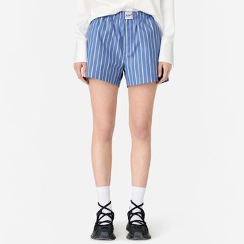 Axel Arigato Boxer Striped Cotton-Blend Shorts - L