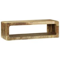 mueble de tv marron 80 x 30 x 25 cm madera maciza de mango vidaxl
