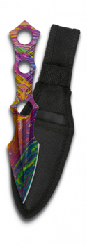Cuchillo lanzador Albainox, tamaño total de 18,3 cm, hoja de acero inox, en funda de nylon