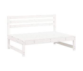 Vidaxl sofá central de jardín madera maciza de pino blanco 120x80 cm