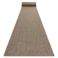 alfombra de pasillo sizal floorlux modelo 20433 gris pardo liso 120 cm 120x130 cm
