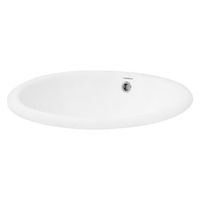 lavabo oval 49x195x405cm ceramica blanca brillante ecd germany