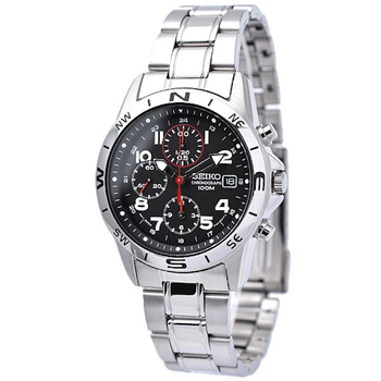 Reloj unisex cuarzo cronógrafo Seiko Spirit SND375P1 38mm JDM 100M WR c