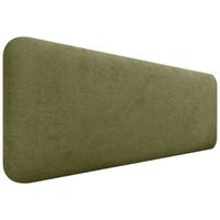 dhome cabecero tapizado liso redondeado tela para pared acusticos cabeceros absorbentes cabezal cama dormitorio verde 140cm