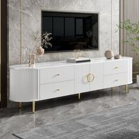 mueble tv - mueble para salon - mdf - blanco 180x40x53cm