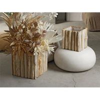 macetero cuadrado madera 35 cms s2 35dx30 cms