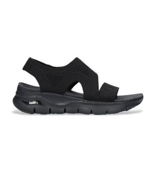 Skechers para mujer. 119458 Sandalias Arch Fit - Brightest Day negro (39), 1 a 3cm, Velcro, Casual