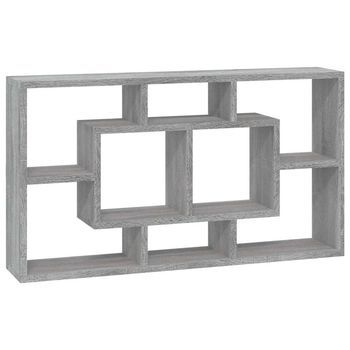 Estantería De Pared Con 8 Compartimentos Gris Sonoma Vidaxl