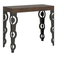 consola extensible 90x40196 cm karamay small nogal estructura antracita