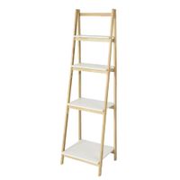 estanteria escalonada 4 plegable niveles madera color natural