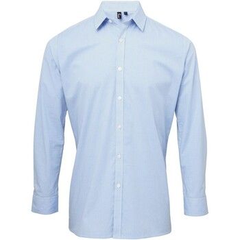 Premier Camisa manga larga Microcheck para hombre