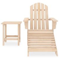 silla adirondack de jardin  silla de exterior  sillon con otomana y mesa macizo abeto rosa