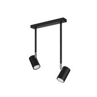 regleta rika negro 2 luces