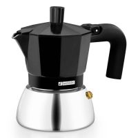 cafetera italiana monix induction inox m863003 3 tazas 0195l negra compatible induccion