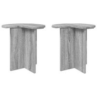 mesa lateral con almacenamiento 2 pcs gris sonoma o 39 x 38 cm vidaxl