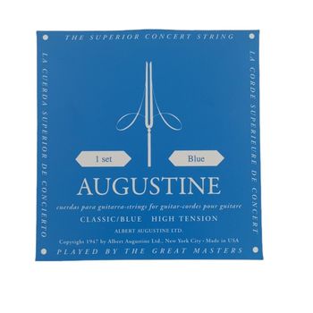 Juego de cuerdas para guitarra clasica/española Augustine etiqueta azul.