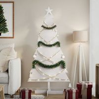 arbol de navidad  decoraciones de navidad de adorno madera maciza pino blanco 150 cm cfw827831