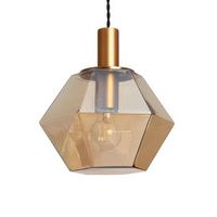 lampara colgante cristal diamound ambar