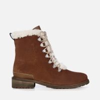 emu australia womens billington waterproof suede lace up boots - oak - uk 3