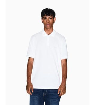 A|X Armani Exchange para hombre. XM001286AF10366U0009 Polo Regular blanco (XXL), Casual, Algodón, Manga corta