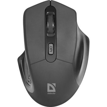 Ratón Defender Datum MB-345 Inalámbrico 1600 DPI Negro Ergonomía Right-Hand