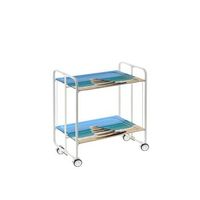 carrito auxiliar plegable bauhaus con ruedas - armazon metalico blanco 2 niveles y 4 posiciones ajustables62