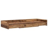 cama con almacenamiento madera vieja 80 x 200 cm madera contrachapada