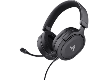 Auriculares gaming - Trust Gaming GXT 498 Forta, Con cable, Micrófono desmontable, licencia oficial para PlayStation®5, Negro