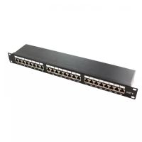 kimex patch panel para armario rack 19 24 puertos rj45 cat6 1u