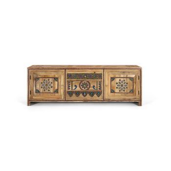 Mueble De Tv Fabricado A Mano En Madera De Mango 150cm