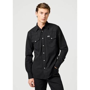 Wrangler Camisa manga larga 112362377 WESTERN-BLACK RINSE para hombre