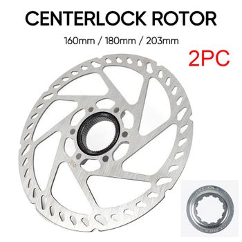 Rotor de bloqueo central de bicicleta, 160mm, 180mm, 203mm, Rotor de bloqueo central para bicicleta de montaña y carretera, Rotor de freno de disco hidráulico, pieza de bicicleta