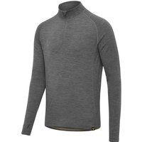 nukeproof mens merino long sleeve 14 zip base layer grey