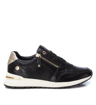 Xti para mujer. 14320201-NEGRO Zapatillas 143202 negro (38), Plano, Cremallera, Casual