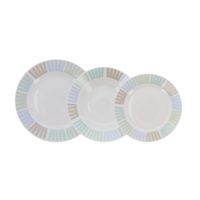 vajilla 18 piezas porcelana blanca