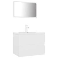 juego de muebles de bano madera de ingenieria blanco vidaxl